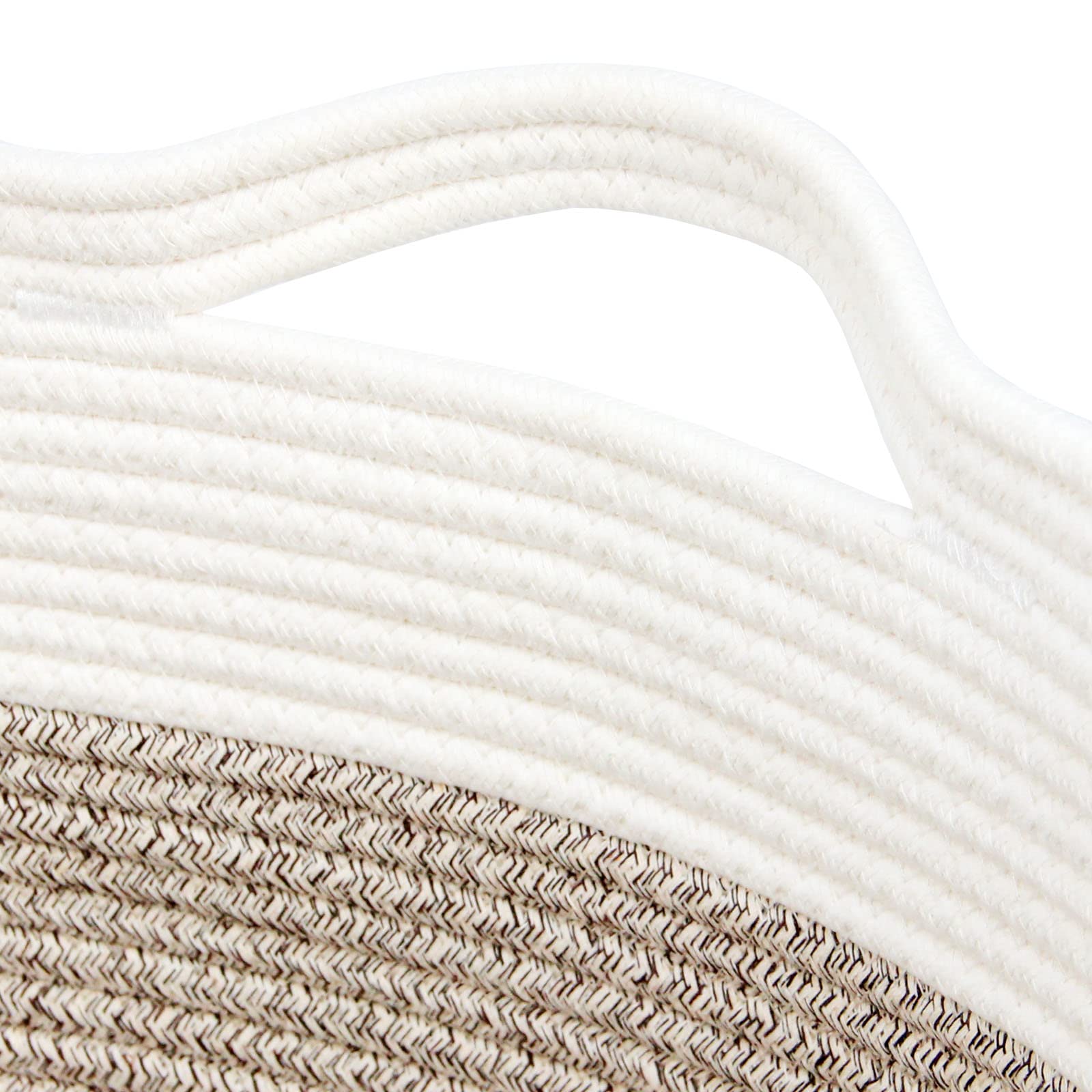 Casaphoria XXXLarge Cotton Rope Basket for Living Room - Woven Storage Basket with Handle for