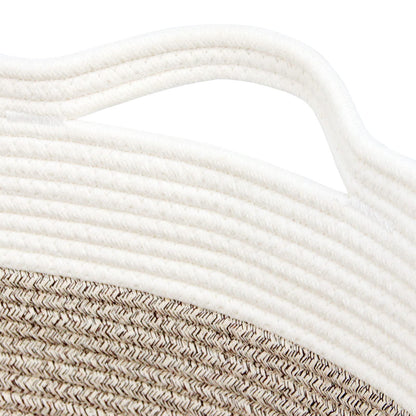 Casaphoria XXXLarge Cotton Rope Basket for Living Room - Woven Storage Basket with Handle for
