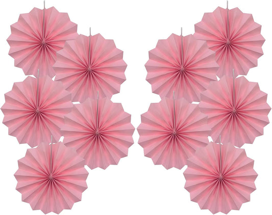 Pink Party Decorations,Pink Paper Decorations for Party,Baby Shower Decorations Party Paper Fans