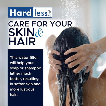 Hardless NG4L Whole House Water Filter- Salt-Free Softening Device - Reduces Limescale, Sediment & More - Compact, Easy to Install- Comes w/ 3/4" Inlet/Outlet - Filtration System for Extra Hard Water