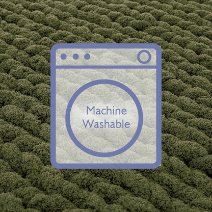 Bigacogo Chunky Knit Throw Blanket for Couch, 40x60 inches, 100% Hand Knitted with Thick Jumbo Chenille Yarn, Cozy Soft Large Rope Knot Cable Crochet Blankets for Sofa Bed Living Room, Yellow Green