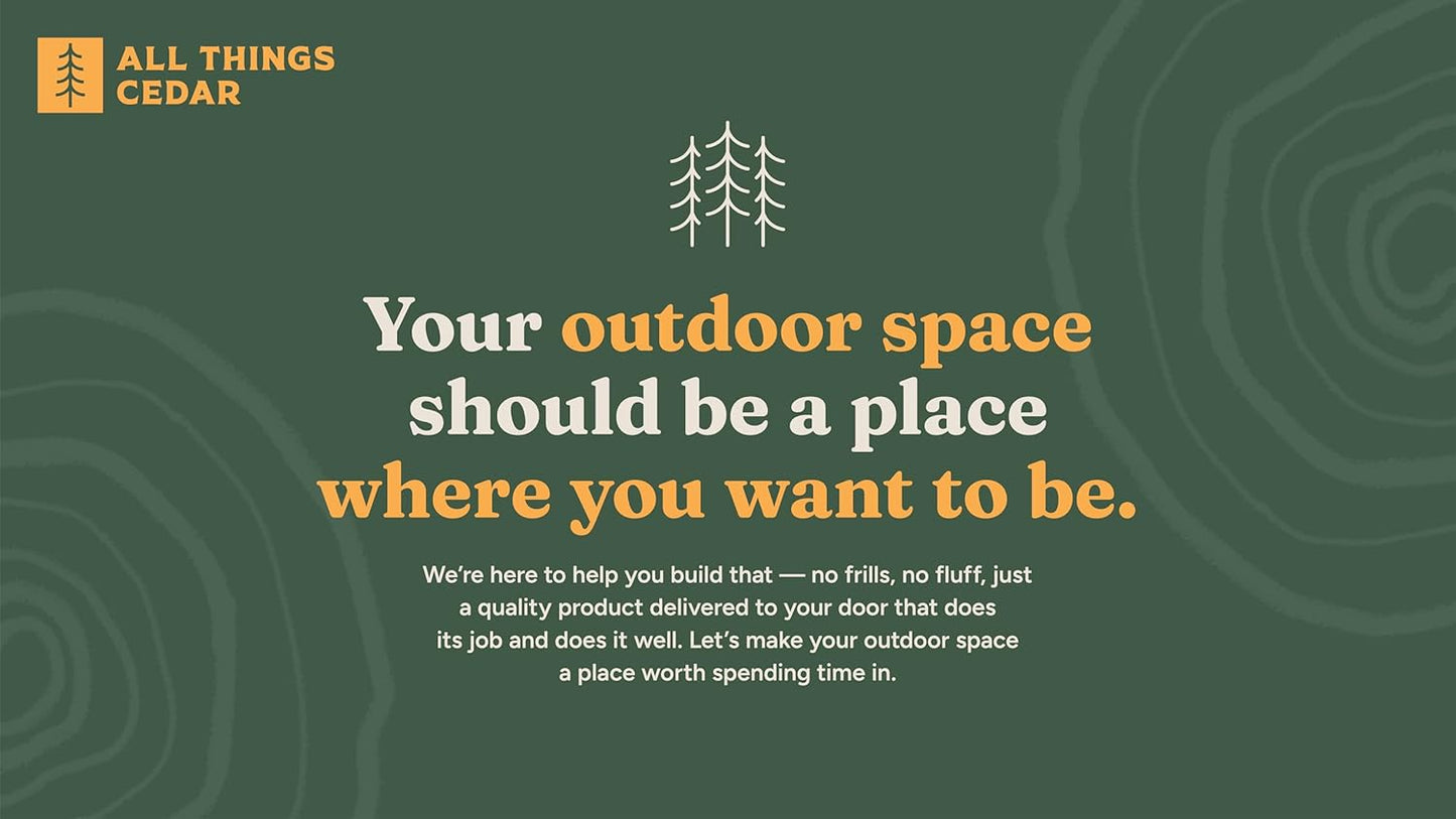 All Things Cedar PA96-Set 6-ft Cedar Garden Pagoda Arbor with Side Planters | Wedding Arch for Ceremony | Wood Trellis for Outdoor & Plant Climbing | Handcrafted (Western Red Cedar)