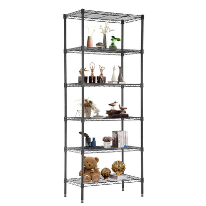 FDW 6 Tier Wire Shelving Units Adjustable Metal Storage Rack 23L x 13W x 59H NSF Pantry Shelves