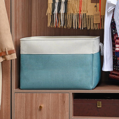 TheWarmHome Storage Bin for Shelves - Extra Jumbo 3 Pack 20.5L×15.7W×13.8H Storage Basket for Organizing, Fabrin Storage cubes with Drawstring Cover for Living Room Bedroom Decor Closet（White & Green