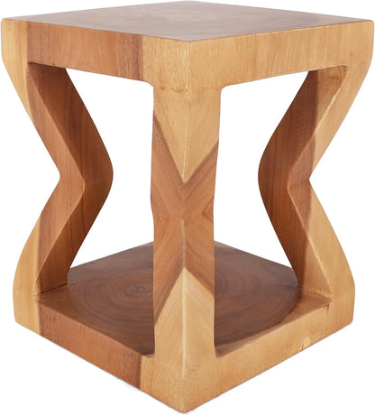 Rutledge & King Wooden End Table - Unique Wooden Side Table - Mid Century Side Table - Saur Wood Side Table - Small Accent Table - Mid Century Modern Side Table