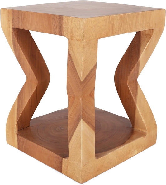 Rutledge & King Wooden End Table - Unique Wooden Side Table - Mid Century Side Table - Saur Wood