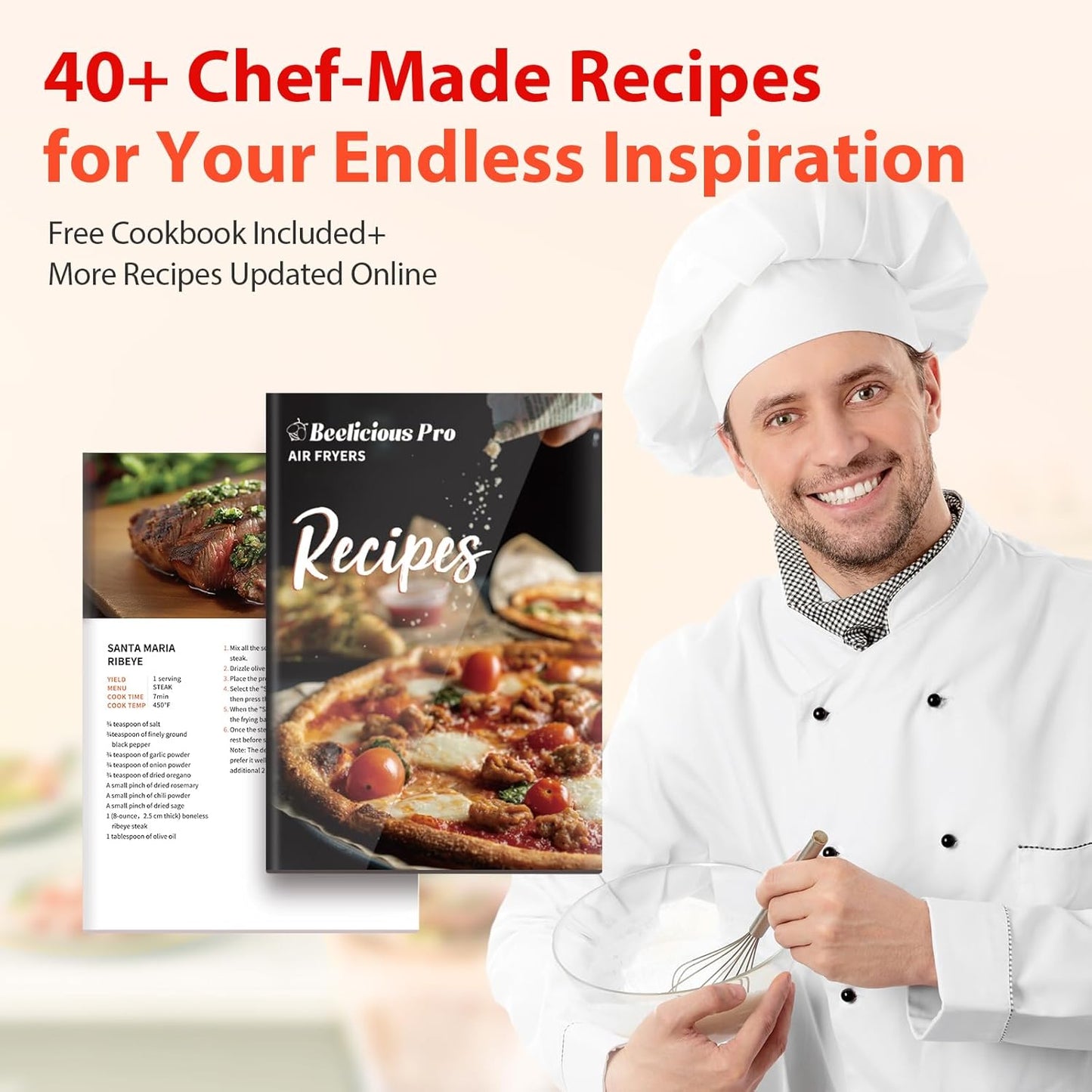 Air Fryer, Beelicious 8-in-1 Smart Compact 4QT Air Fryers,Shake Reminder,450°F Digital Airfryer with Flavor-Lock Tech,Tempered Glass Display,Dishwasher-Safe & Nonstick,Fit for 1-3 People, Bright White