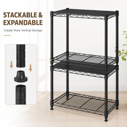Simple Deluxe 2 Tier Wire Shelving Unit, Heavy Duty Metal Storage Rack with Adjustable Feet