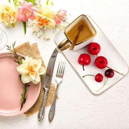 Zubebe 1 Set Coffee Mug Elegant Handbag Shaped Cup Modern Ceramic Purse Mug with Spoon and Saucer, 10oz Cute Creative Tea Cup for Office Home Woman Girls Gift (White)