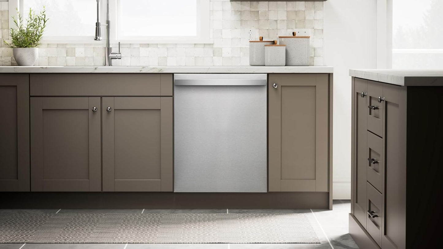 Kenmore 24" Built-in Stainless Steel Tub Dishwasher EasyFlex Third Rack, TurboDry, SmartWash & Reach-Thru Handle-15 Place Settings-45 DBA, Energy Star Certified, Fingerprint Resistant