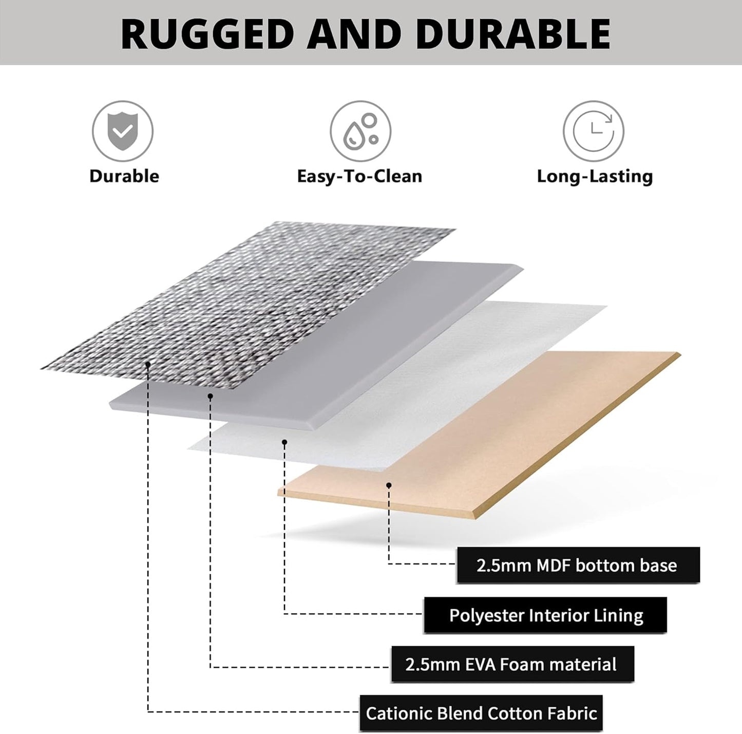 DECOMOMO Storage Bins Fabric Storage Baskets for Shelves, Linen Closet Organization Toys Nursery (Grey and White, Large - 1 Pack)