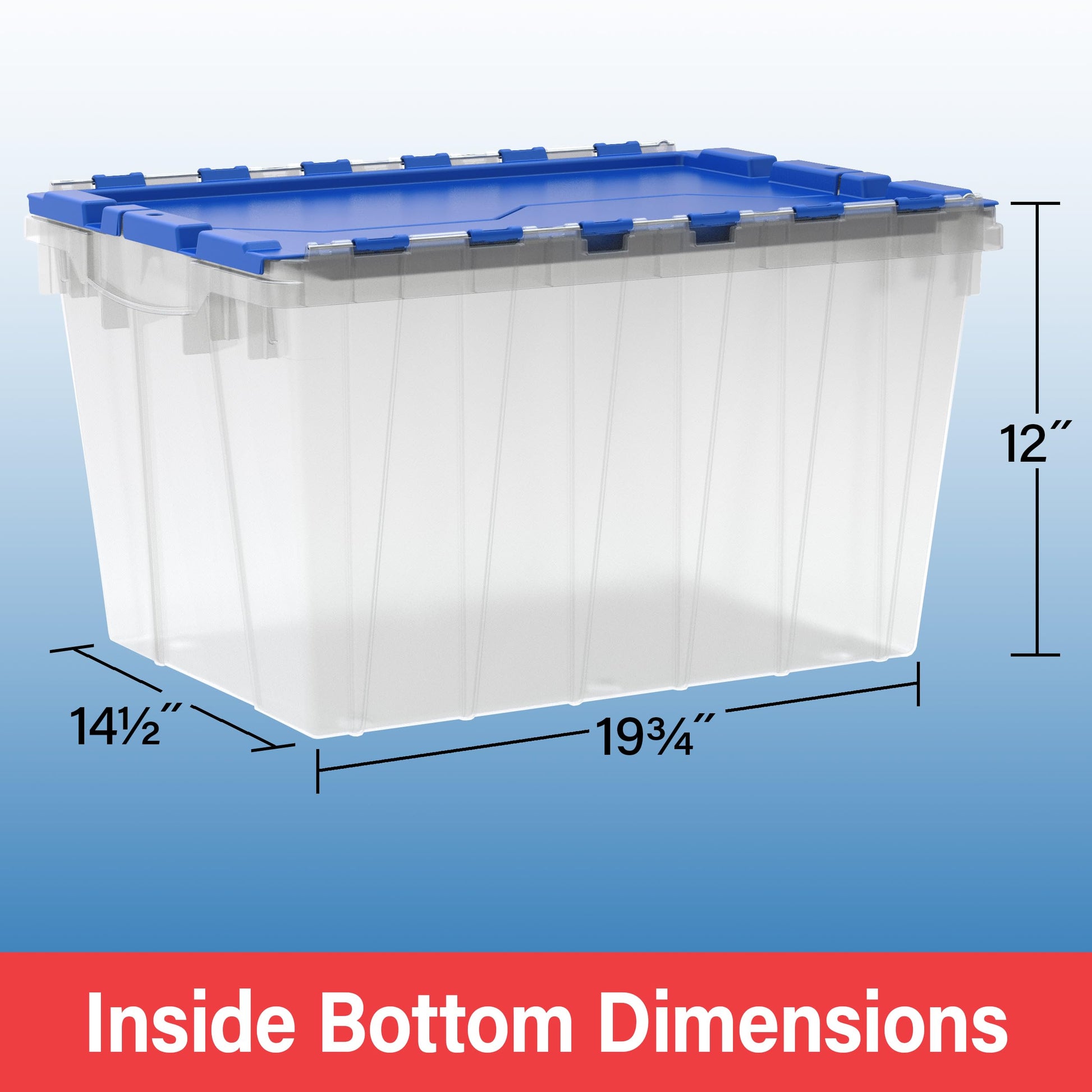 Akro-Mils KeepBox 12 Gallon Storage Container, Nesting and Stackable Plastic Storage Box with Lid