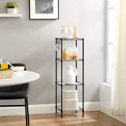 SONGMICS Storage Shelf, Bathroom Shelf for Small Space, 4 Tier