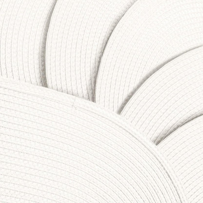 AHHFSMEI Placemats Set of 6 for Dining Table Washable Woven Vinyl Non-Slip 18x12 inches Placemat Heat-Resistant Durable Table Mats for Dining Table Easy to Clean (Oval White,6)