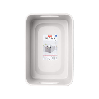 TATAY Baobab Multi-purpose Storage Basket Medium with Capacity for 5 Litres, White Pergamon, 18.1 x