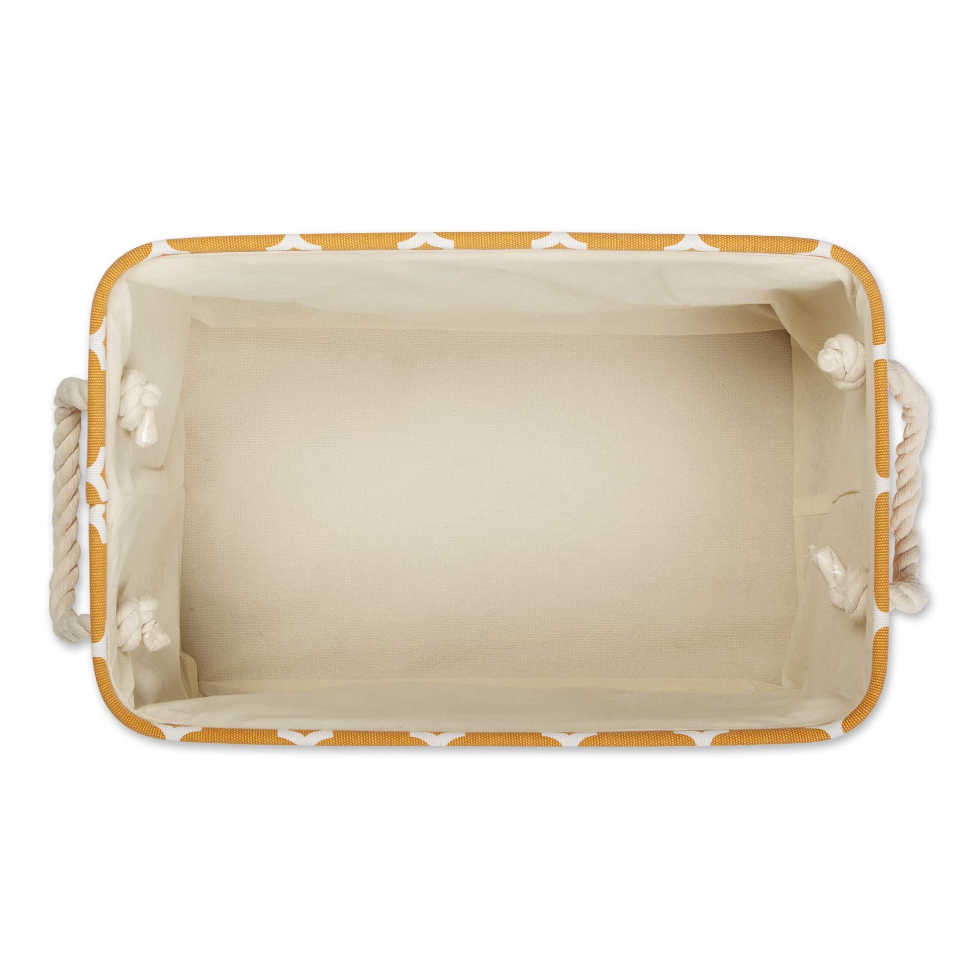 DII Polyester Container with Handles, Lattice Storage Bin, Large, Pumpkin Spice