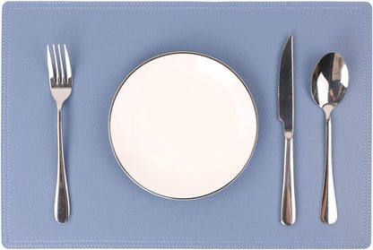 Faux Leather Placemats, PU Table Mats, Set of 4, Waterproof, Stain Resistant, Heat Resistant, Non-Slip Easy to Clean for Kitchen Dining Table,Conference Table