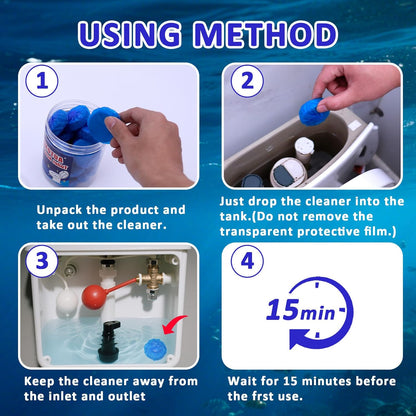 coldchill Toilet Bowl Cleaners 20 PACK, Long-Lasting Toilet Bowl Cleaner Tablets with Sustained-Release Technology Against Tough Stains, Automatic Toilet Cleaner for Deodorizing & Descaling