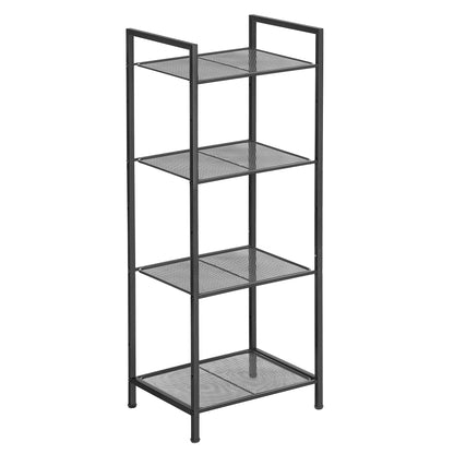 SONGMICS 4-Tier Storage Rack, Bathroom Shelf, Extendable Plant Stand with Adjustable Shelf, for