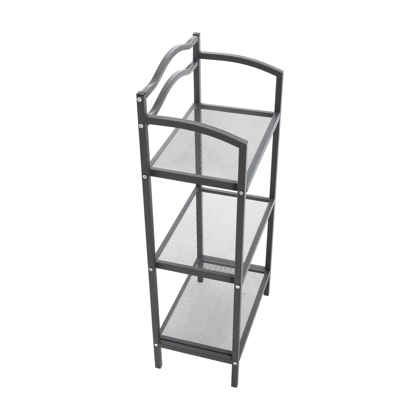 Household Essentials 3-Tier Metal Bathroom Storage Shelf, Grey