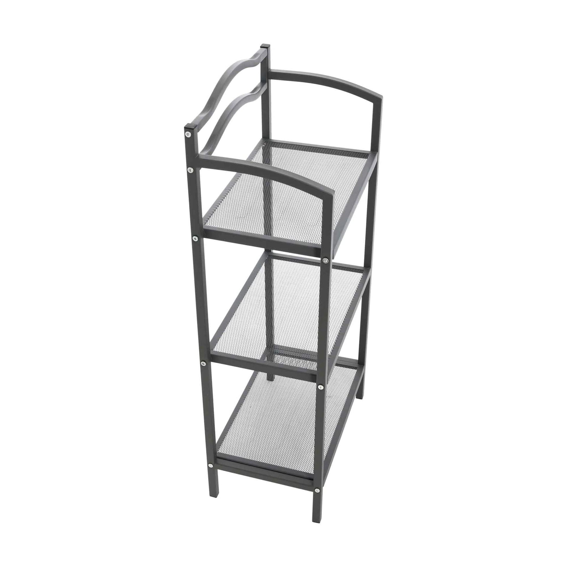Household Essentials 3-Tier Metal Bathroom Storage Shelf, Grey