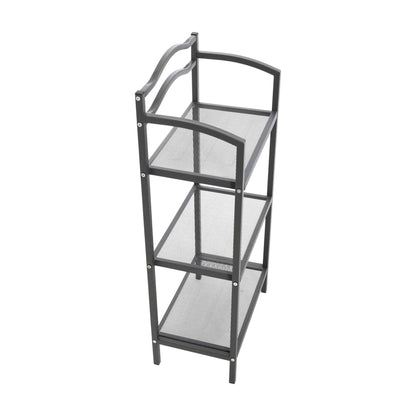 Household Essentials 3-Tier Metal Bathroom Storage Shelf, Grey