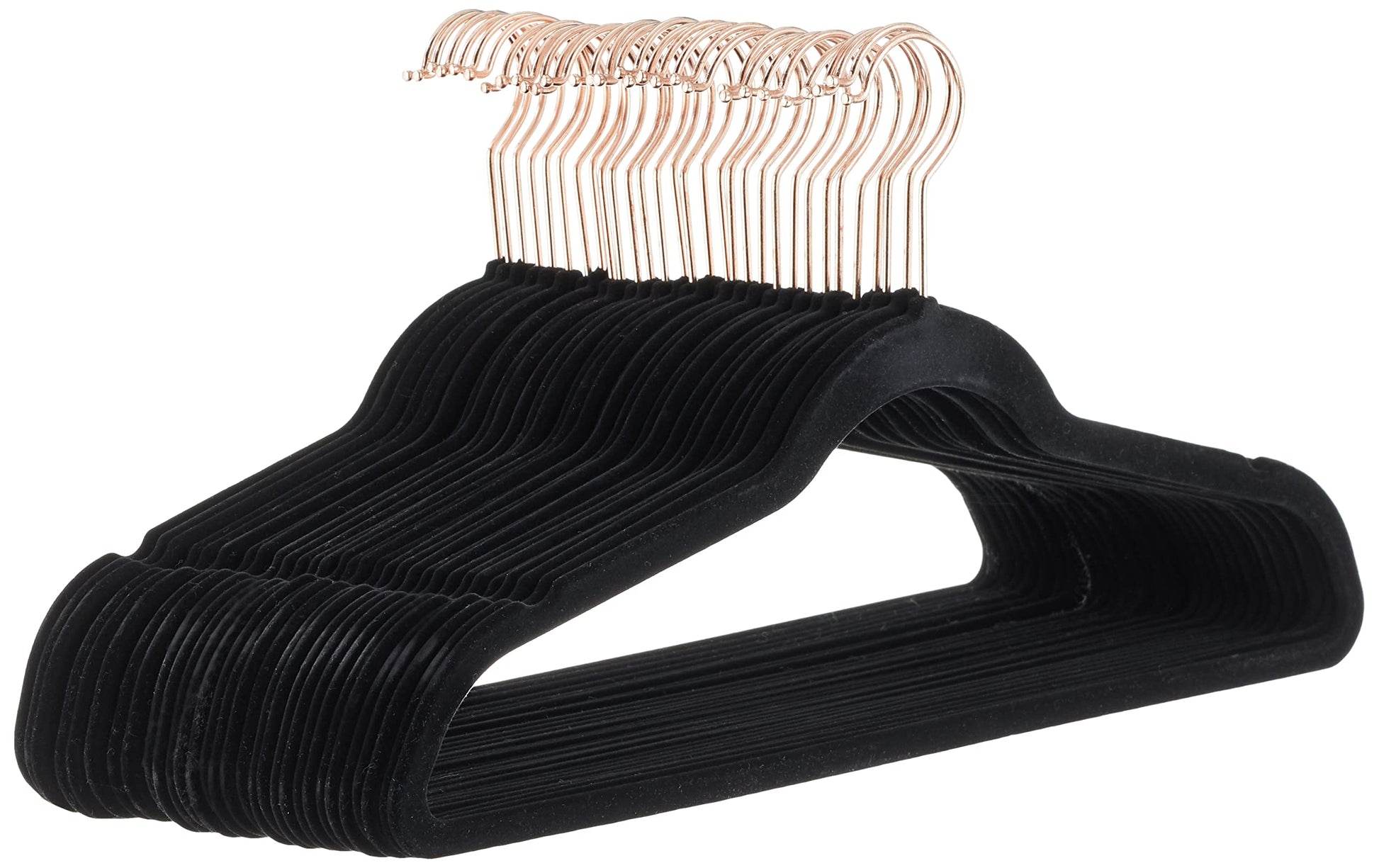 Amazon Basics Slim Velvet Non-Slip Space Saving Sturdy Suit Clothes Hangers, Closet Organizer