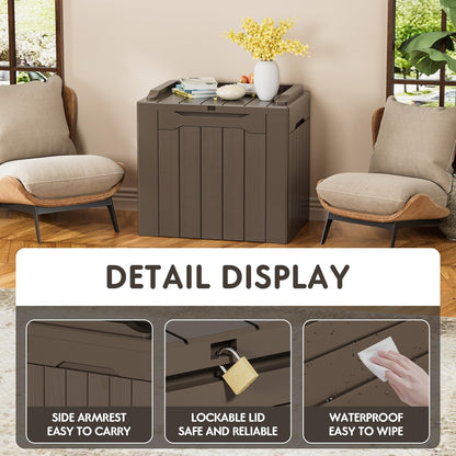 YESHOMY 30 Gal Plastic Storage Bins with Lid Stackable Box Organizers for Living Room, Office
