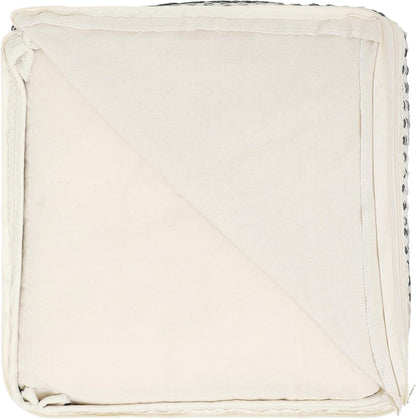 REDEARTH · Tufted Pouf Ottoman with Filler Textured Storage Cube Bean Bag Pouffe Footrest for Living Room, Bedroom, Nursery, Kidsroom; 100% Cotton (17.5"X17.5"X17.5", Diamond Virgule)