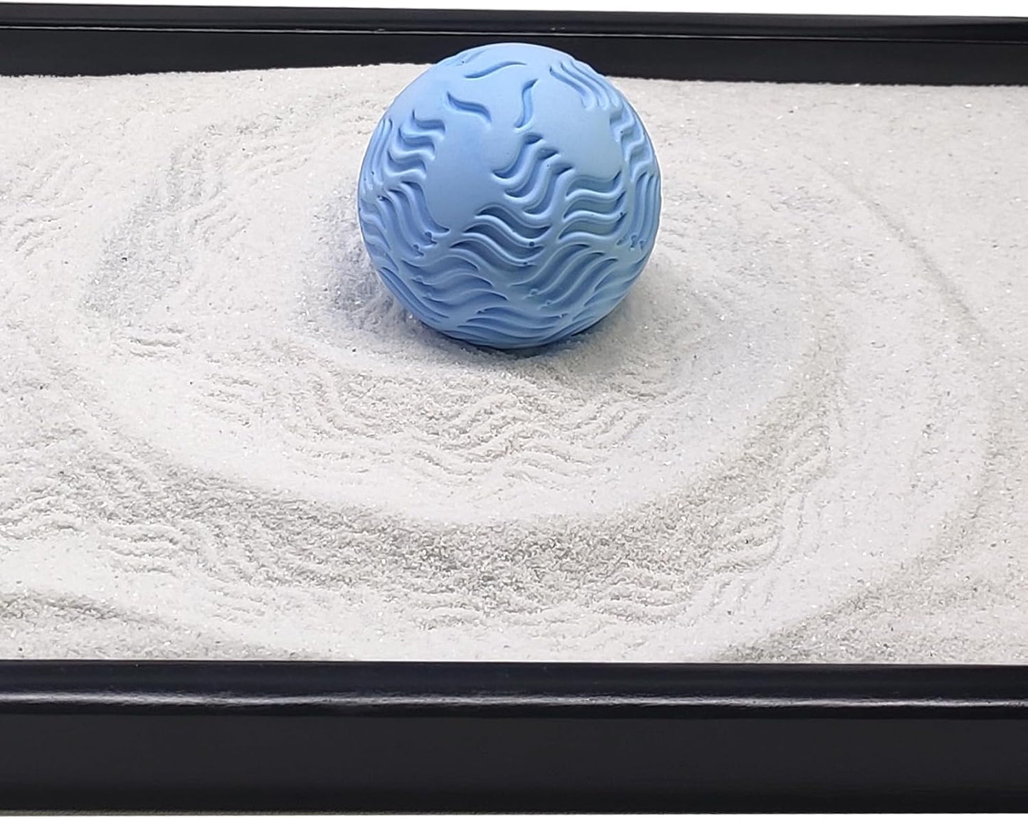 Japanese Zen Garden Kit for Desk with 3 Sand Spheres, Zen Decor with Wooden Tray and Natural Rake Torii Gate Ornament for Home & Office, Desktop Sandbox for Relaxation and Meditation