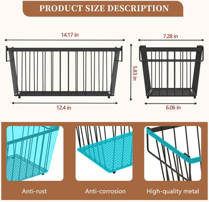 Freezer Organizer Bins，Upgraded Bottom Leak-Proof net，4 Pack，Encryption and Hardening ，Deep Freezer Organizer Bins for 5 to 7 Cu.FT Small Chest Freezer， Easy Get Bottom Foods