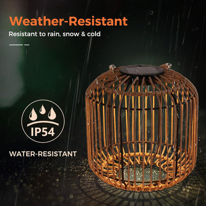 Solar Yard 1-Pack Outdoor Solar Lamp, Water-Resistant Lights for Outside Hanging Lantern Table Lamp Lights Decoration for Garden, Yard, Patio, Porch, Trees, Pathway, Natural