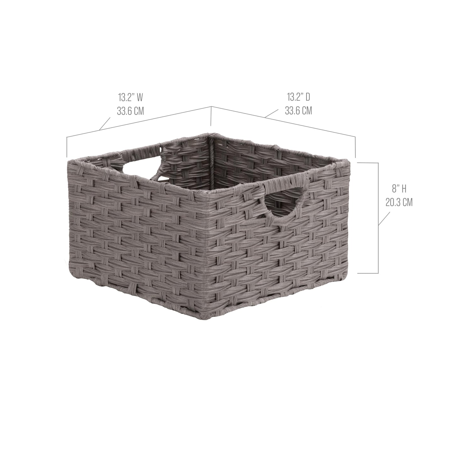 Seville Classics Premium Handwoven Portable Laundry Bin Basket with Carrying Handles, Household