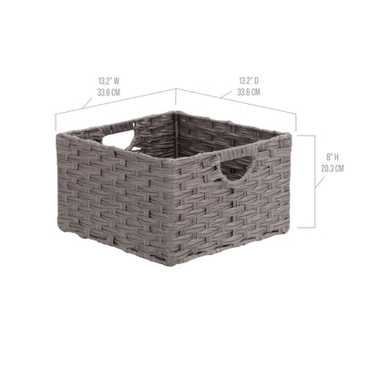 Seville Classics Premium Handwoven Portable Laundry Bin Basket with Carrying Handles, Household