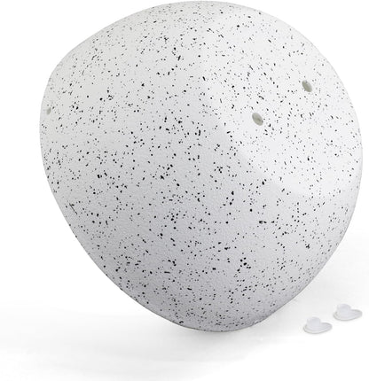 12 inch Large Hanging Planters for Indoor Outdoor Plants, 2 Pack Hanging Flower Pots with Drainage Holes and Chain for Garden Porch, Plastic Hanging Baskets for House Plants, Speckled White