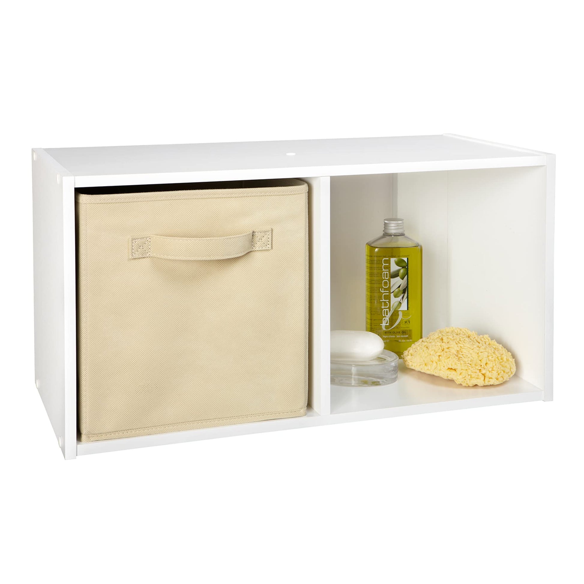 ClosetMaid Cubeicals 2 Cube Storage Shelf Organizer Bookshelf, Stackable or Hanging Wall Mount