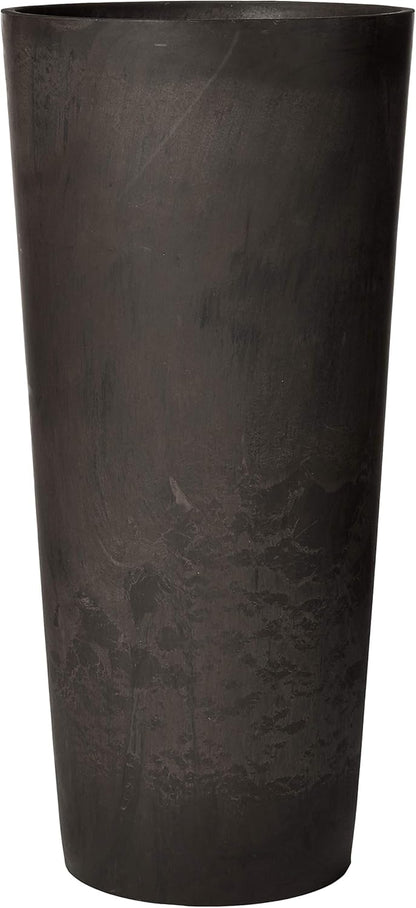 Dark Charcoal Marble S32DCM Contempo Tall Round Planter, 13 by 28-Inch