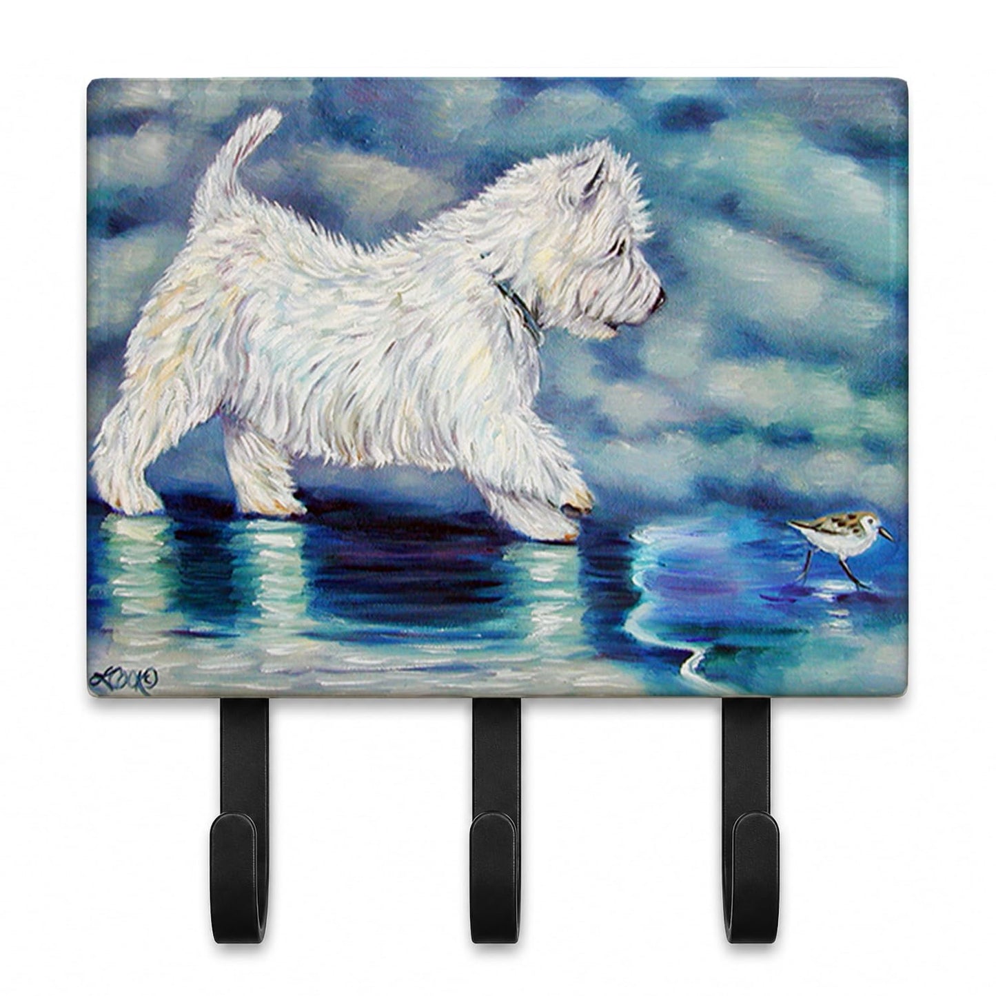 Caroline's Treasures 7334TH68 Misty Westie Leash or Key Holder, Wall Hooks, Key Hooks Holder, Coat