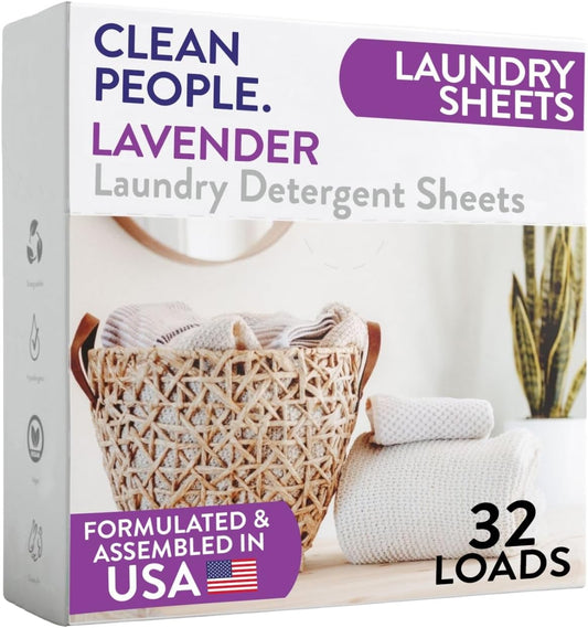 The Clean People Laundry Detergent Sheets - Laundry Soap - Ultra Concentrated, Recyclable