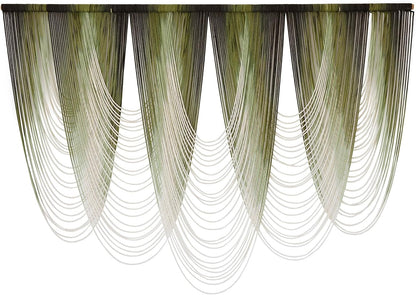 Macrame Wall Hanging Dip-Dyed Large Macrame Wall Decor Yarn Tapestry 57" W x 41" L For Headboard Bedroom Living Room Boho Fiber Home Art