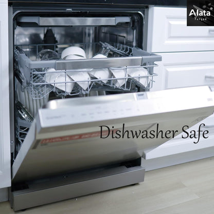 Alata Potter 20-Piece Forged Silverware Set, Service for 4 ??Premium Stainless Steel Flatware Set, Modern Design with Satin Finish, Ideal for Home, Kitchen, Party, Camping