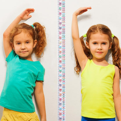 Tatuo Growth Chart Wall Labels Height Indicator Tape Ruler Growth Chart Decor Height Indicator Adhesive Ruler for Home Room Measuring(Colorful)