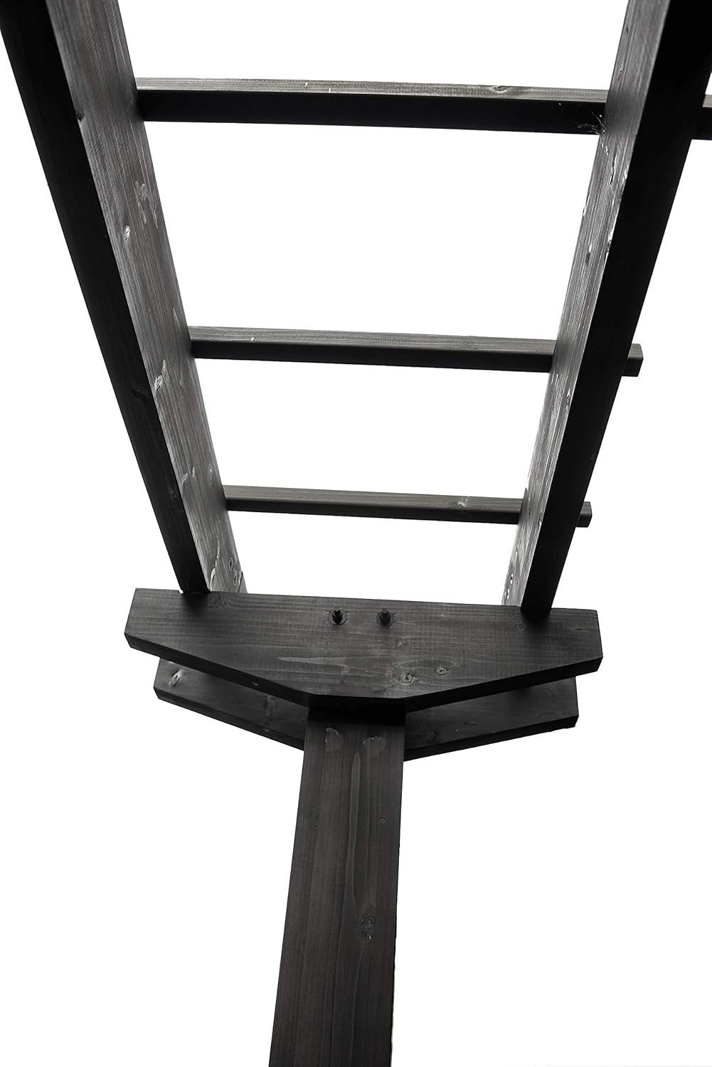 Vita Charcoal Gray Wildwood Cedar Arbor – 72" W x 90" H, Garden Arch for Climbing Plants, Wedding Ceremony & Backyard Décor, Durable Two-Post Trellis, Easy Assembly, for Parties & Celebrations