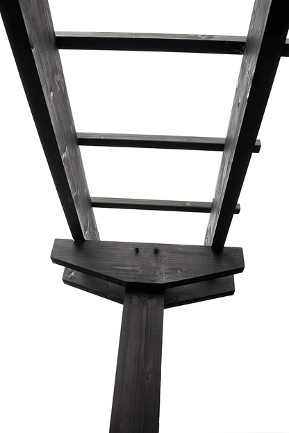 Vita Charcoal Gray Wildwood Cedar Arbor – 72" W x 90" H, Garden Arch for Climbing Plants, Wedding Ceremony & Backyard Décor, Durable Two-Post Trellis, Easy Assembly, for Parties & Celebrations