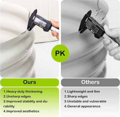 2 Pcs 4.5x2x1.5ft Oval Raised Garden Bed,Galvanized Raised Beds,Open-Ended Base Metal Raised Planter Beds,Garden Bed Outdoor,Planter Raised Boxes for Vegetables,Flowers,Tool-Free Asse,White