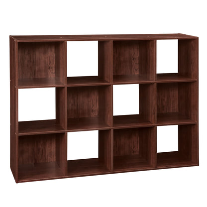 ClosetMaid Cubeicals 12 Cube Storage Shelf Organizer Bookshelf, Stackable, Vertical or Horizontal