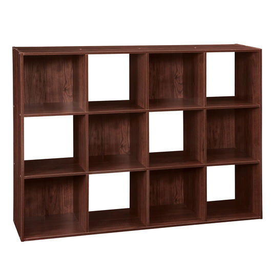 ClosetMaid Cubeicals 12 Cube Storage Shelf Organizer Bookshelf, Stackable, Vertical or Horizontal