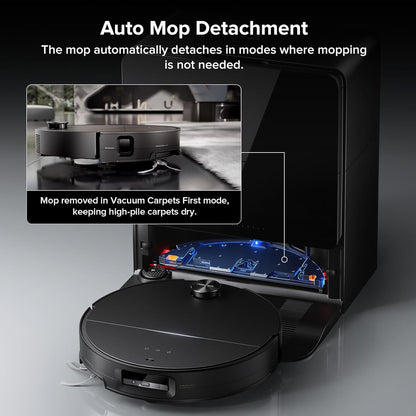 roborock Saros 10 Robot Vacuum and Mop, 22,000Pa Suction, AI Obstacle Avoidance, 3.14-inch Ultra Thin, Intelligent Dirt Detection, Zero Tangling Main Brush, Hot Water Mop & Dock Self Cleaning