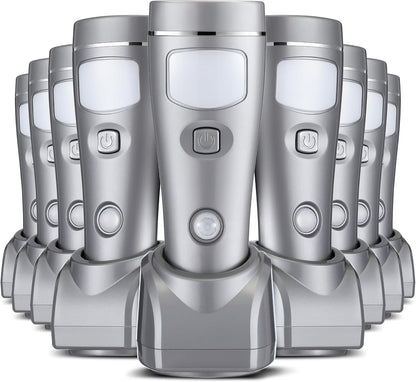 Enhon 9 Pack 4 in 1 LED Emergency Lights for Home Power Failure, Rechargeable Plug in Flashlight Motion Sensor Night Light, Automatic Turn On Power Outage Light for Home Hurricane Supplies