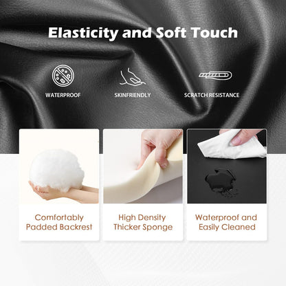 BestMassage | Recliner Chair | No Massage Function | Leather Black | with Lumbar Support, Adjustable Push Back, Wide Armrests, Footrest & Padded Seat | Easy Assembly | for Living Room, Home Theatre